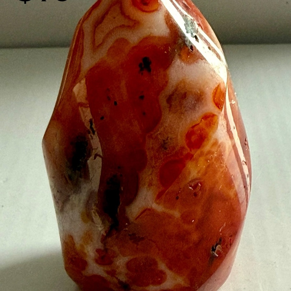 Carnelian Flame Stone Decor